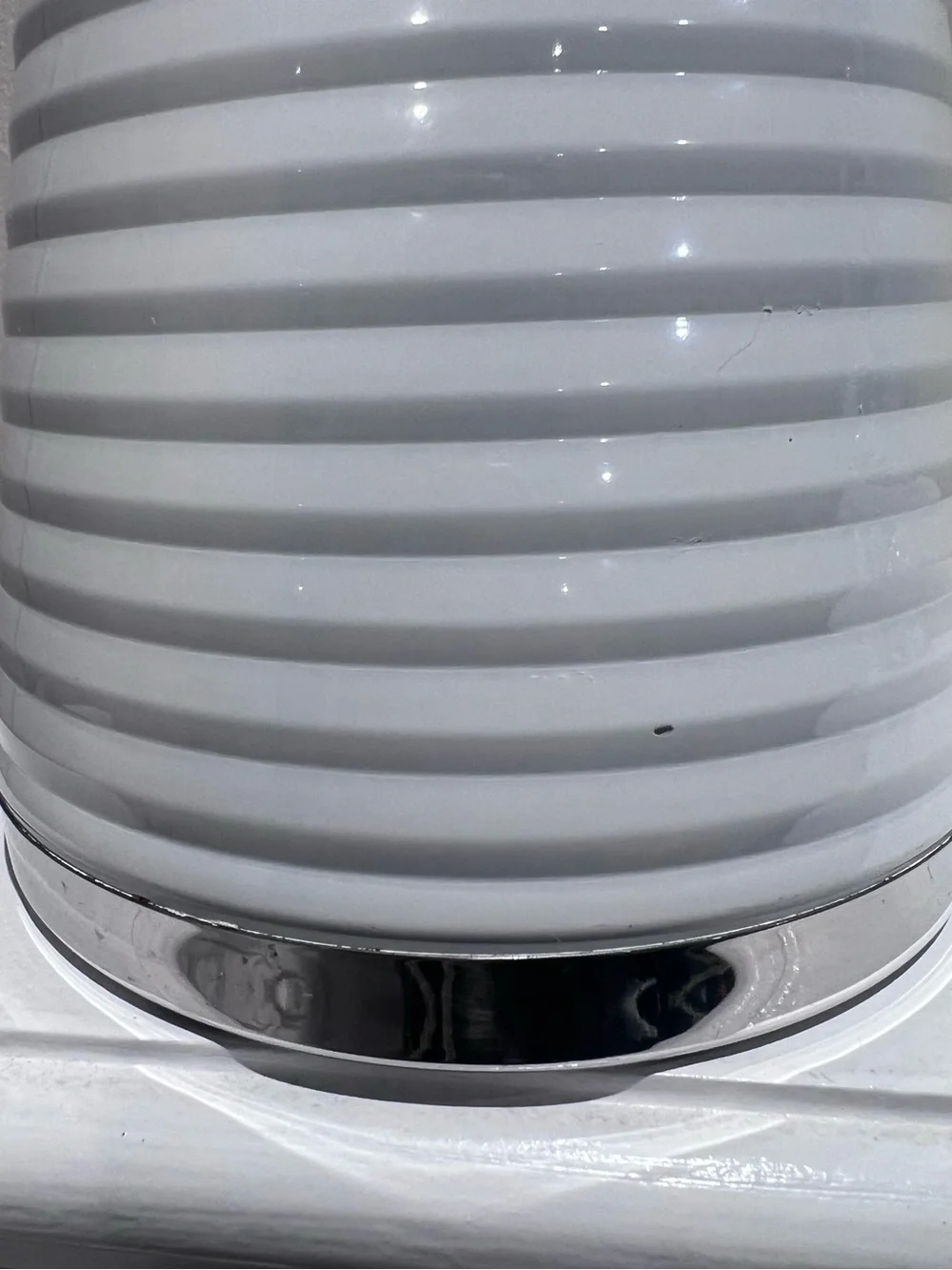 Vintage 1970s Balduzzi Italy White Chrome Thermal Coffee Carafe Pitcher MCM